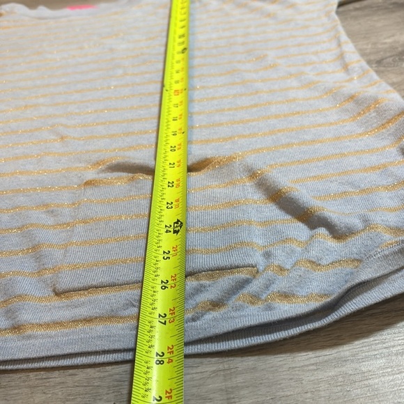 Lilly Pulitzer Striped oversized Sweater in Blue and Gold Sz M - Picture 4 of 7